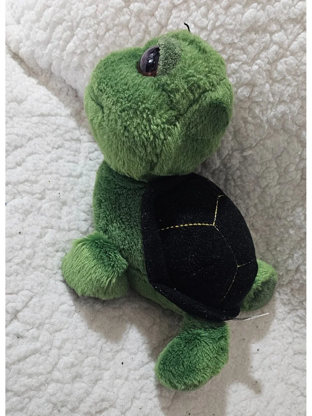 People Pals Turtle Plush Toy Big Dreamy Eyes & Head Green & Black 9